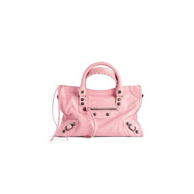 BALENCIAGA WOMEN'S LE CITY BAG SMALL IN VINTAGE PINK 8114422ABEK5826 (29.9*19.1*9.9cm)